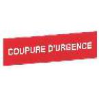  ETIQUETTE COUPURE D'URGENCE 